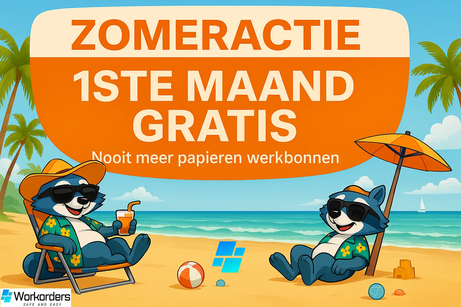 Zomeraanbieding werkbonnen 1ste maand gratis